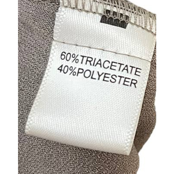 St.John Midi Sheath Dress Cowl Neck Women Size 12 Cap Sleeve Cinch Waist Gray - Picture 5 of 8